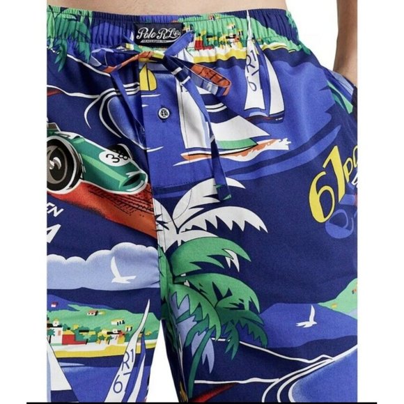 Polo Ralph Lauren Riviera Du Port Traveller Regata Woven Shorts Sleepwear Mens S - Picture 5 of 6